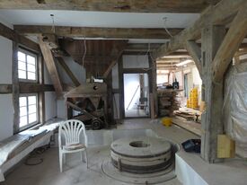 Wassermühle Friedland/ Meckl. - Erdgeschoß mit Mahlstein und Reiniger 2023