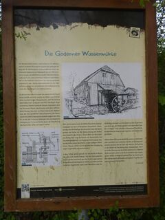 Wassermühle in Godern - Infotafel zur Mühle 2024