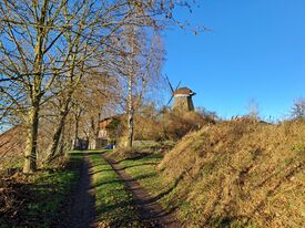 Windmühle Alt Tellin - Weg zum Müllergehöft mit Mühle 2025