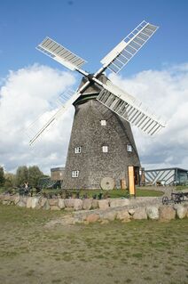 Windmühle Alt Schwerin im Agroneum - Ansicht der Mühle 2021