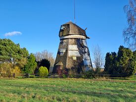 Windmühle Letzin - Mühle frei in der Landschaft neben Müllergehöft 2025