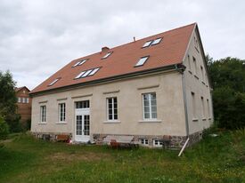 Wassermühle Canow - Ansicht Müllerhaus Hofseite 2025