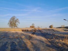 Windmühle Walkendorf - Ansicht des landschaftsbeherrschenden Mauerstumpfes 2025