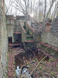 Wassermühle Wanzka - Ansicht Wehranlage mit Wassergefälle 2025