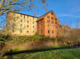 Wassermühle in Wismar die Klußer Mühle - Anicht des Komplexes am Wallsteingraben 2025