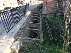 Wassermühle Reinshagen - Zulauf Mahlarche mit Betonelementen verschlossen 2025