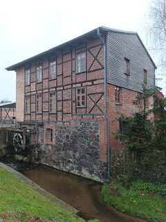 Wassermühle Lassan Ansicht von der Bachseite