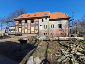 Wassermühle in Gresse - Sanierung Rückseite des Mühlengebäudes 2025