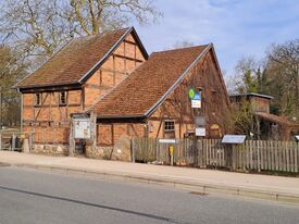 Wassermühle Schwerin die Schleifmühle - Ansicht der Straßenseite 2025