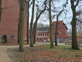 Wassermühle Neubukow - Ansicht Mühle vom Speicher 2025