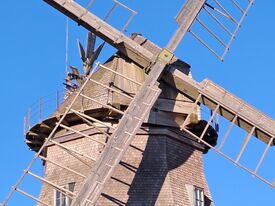 Windmühle Ruchow - Ansicht von Kappe und Flügel 2025
