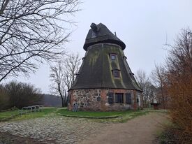 Windmühle Gotthun die Schamper Mühle - Ansicht der Mühle 2025
