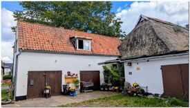 Büdnerei in Lichtenhagen - Rückseite Mühlenhaus heute Garage 2025