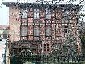 Wassermühle Lassan Ansicht von der Bachseite
