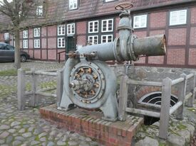 Wassermühle Teterow - die Stadtmühle - Ansicht Turbine hinter der Mühle 2025
