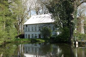 Wassermühle Marnitz - Ansicht der Mühle vom Mühlenteich 2024